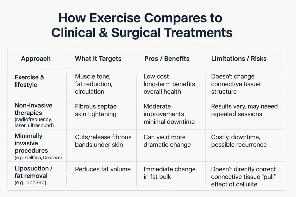 Sculpting Your Bum: Can Toning Exercises Really Reduce Cellulite? 2 How exercise compares to treatments from Lipo 360 Lowestoft