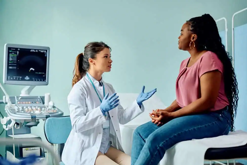 Woman have consultation about vaginal laxity Lowestoft