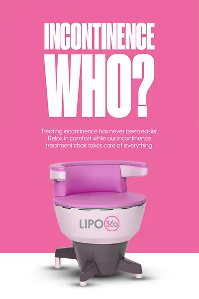 LIPO360 EMS Chair Can Help with Urinary Incontinence 2 Image of a urinary incontinence treatment seat Lowestoft